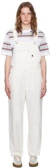 CARHARTT WHITE NORRIS BIB DENIM OVERALLS