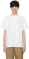 Carhartt Wip Logo Embroidery T Shirt In 00axx White / Black