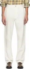 Carhartt White Simple Trousers In D6 Wax