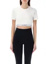 Carhartt W Script Crop Top In White
