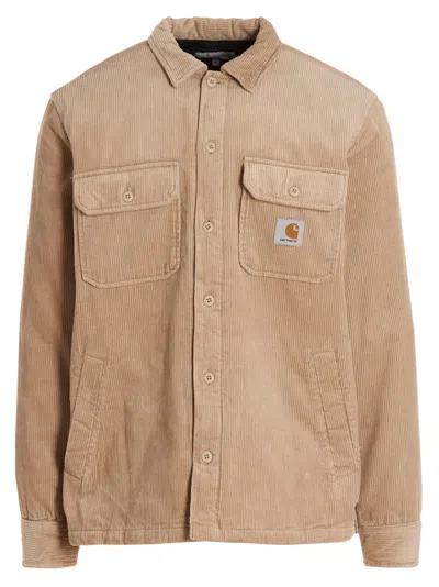 Carhartt Whitsome Overshirt Puffer Jackets Beige In Brown