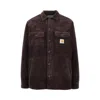 Carhartt Wip Chocolate Corduroy Whitsome Shirt Jacket In Brown