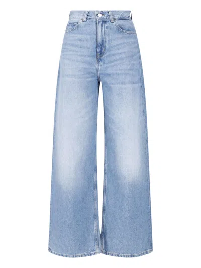 Carhartt Wide Jeans "jane Pant" In Light Blue