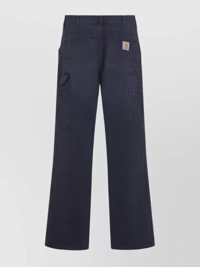 Carhartt Wide Leg Carpenter Loop Pant In Blue