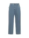 Carhartt Logo-patch Cargo-pocket Jeans In Blue Stone