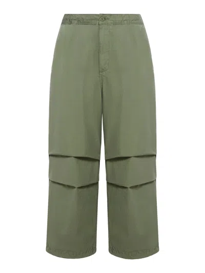 Carhartt Wide Leg Trousers In Green