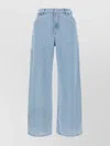 Carhartt Wide Leg Trousers Pockets In Blue
