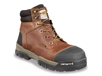 Carhartt Wide Width Ground Force Waterproof Composite Toe Work Boot In Brown