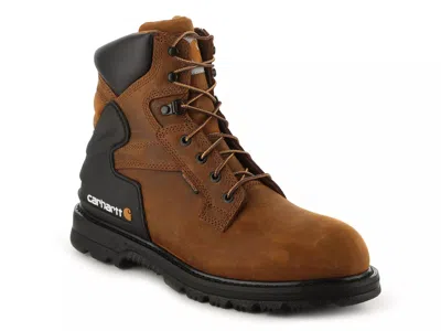 Carhartt Wide Width Heritage 6inch Waterproof Steel Toe Work Boot In Brown