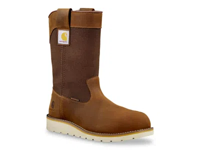 Carhartt Wide Width Wellington 10" Waterproof Wedge Work Boot In Brown
