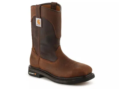 Carhartt Wide Width Wellington Steel Toe Work Boot In Brown
