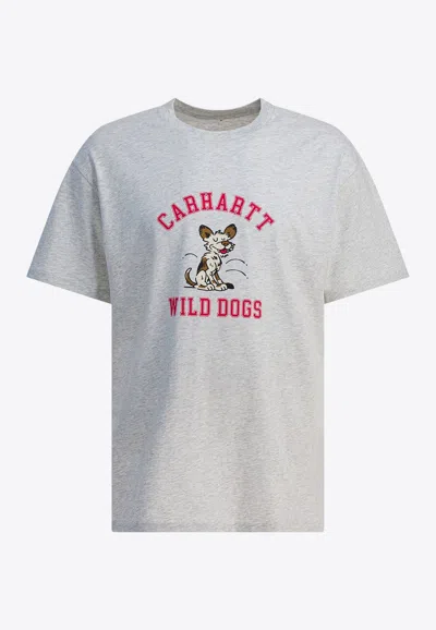 Carhartt Wild Dog Printed T-shirt In Gray