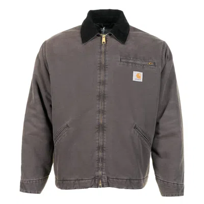 Carhartt Winter Og Detroit Jacket Aged Canvas Tobacco In Gray