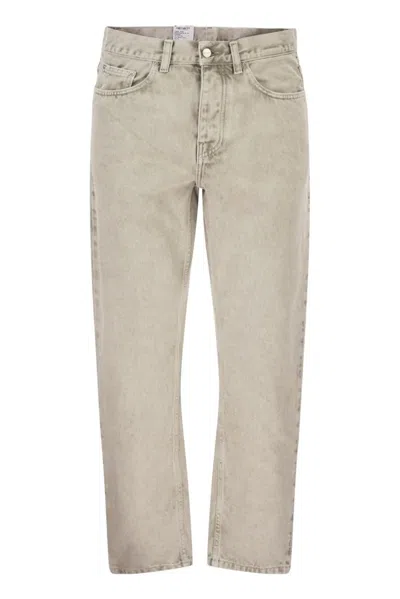 Carhartt Wip 5-pocket Denim Trousers In Gray