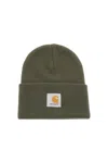 Carhartt Logo-patch Knitted Beanie In 绿色的