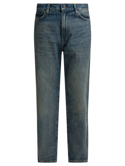 Carhartt Aaron Straight Leg Denim Five Pocket Trousers In Blue