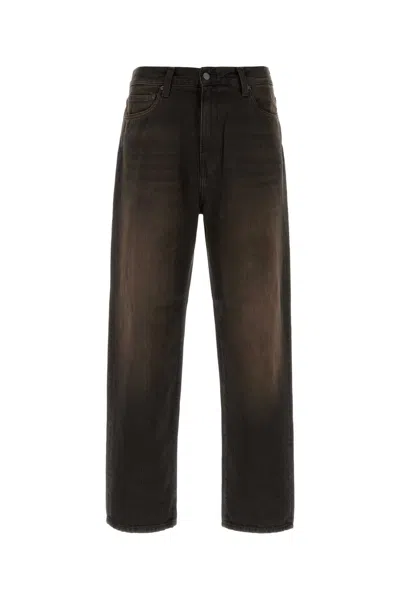 Carhartt Wip Aaron Pant In Heavyweight Denim In Brown
