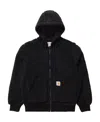 Carhartt Wip Active Liner Fleece Drawstring Hooded Jacket In Black
