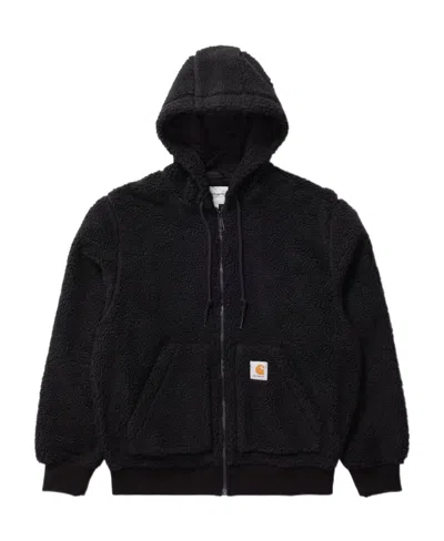 Carhartt Wip Active Liner Fleece Drawstring Hooded Jacket In Black