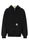 Carhartt Hooded Sweatshirt Featuring Kangaroo Pocket In Black