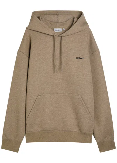 Carhartt Wip Alda Hooded Cotton-blend Sweatshirt In Brown