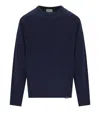 Carhartt Knitted Wool Blend Sweater With Round Neck In Blue