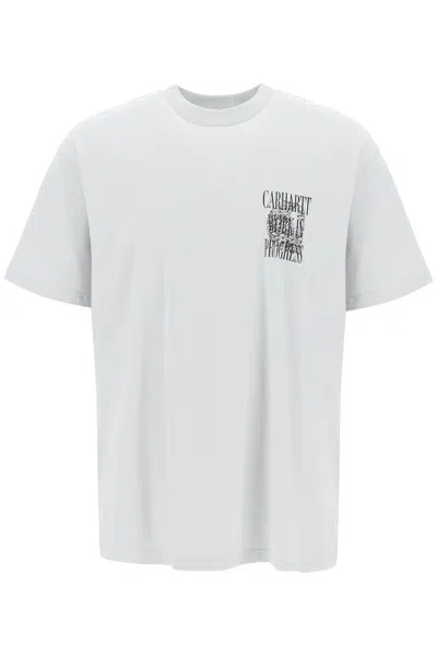 Carhartt Logo-print Cotton-jersey T-shirt In Grey