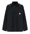 Carhartt Ambel Blue Hooded Jacket In Blue