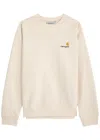 Carhartt Wip American Script Cotton-blend Sweatshirt In Cream
