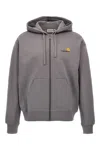Carhartt Wip Hooded American Script Sweatshirt In Gray