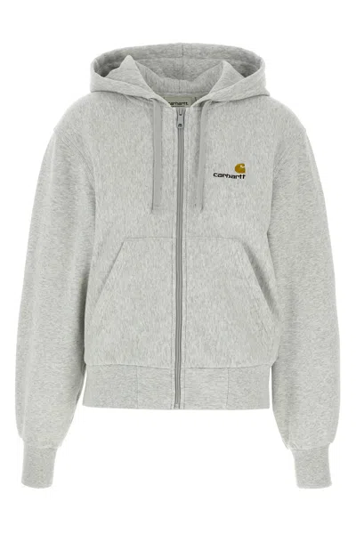 Carhartt Wip 'american Script' Hoodie In Gray