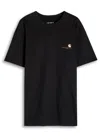 Carhartt Wip American Script Logo-embroidered Cotton T-shirt In Black