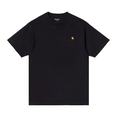 Pre-owned Carhartt Wip American Script Short-sleeve T-shirt 'black'