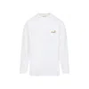 Carhartt White American Script Cotton Blend Sweatshirt In White