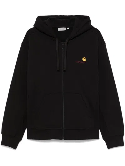 Carhartt Wip American Script Sweatshirt In Black