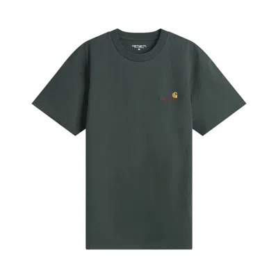 Pre-owned Carhartt Wip American Script T-shirt 'kale Green' | Men's Size Xl