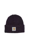 Carhartt Anglistic Ribbed Beanie In Black