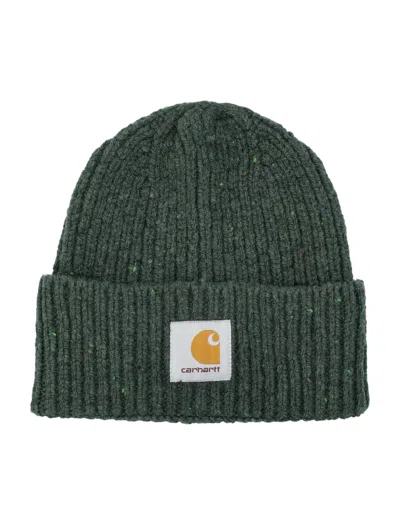 Carhartt Wip Anglistic Wool And Cotton Beanie In Gray
