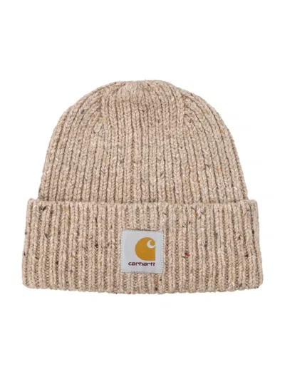 Carhartt Wip Anglistic Wool And Cotton Beanie In Metallic