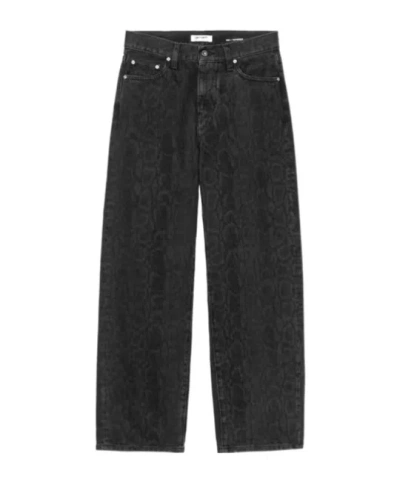Carhartt Wip Arin Snake Straight-leg Jeans In Black