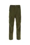 Carhartt Irwin Pant With Elastic Waistband And Cargo Pockets In Green