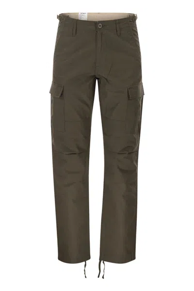 Carhartt Wip Aviation - Cotton Cargo Trousers In Brown