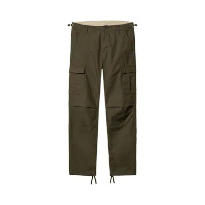Pre-owned Carhartt Wip Aviation Pant 'cypress Rinsed' In Green