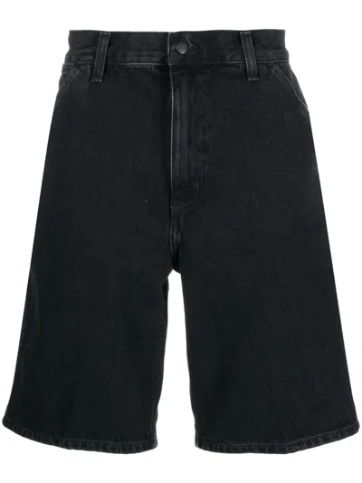 Carhartt Wip Back Cotton Single Knee Short In Black
