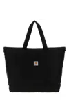 Carhartt Wip Black Canvas Alumni Tote Bag In Black