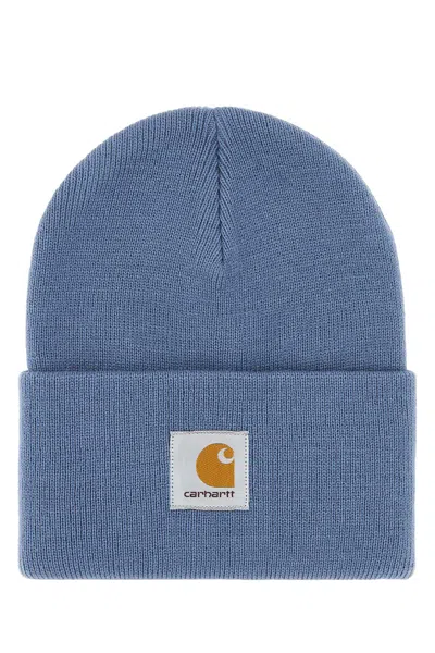 Carhartt Wip Bag Acrylic Ribbed Beanie In Blue