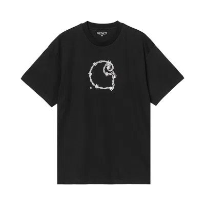 Pre-owned Carhartt Wip Barbwire C T-shirt 'black' | Men's Size S