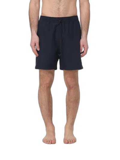 Carhartt Wip Beach Shorts With Logo In Blue