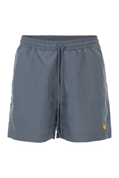 Carhartt Wip Beach Shorts With Logo In Multi