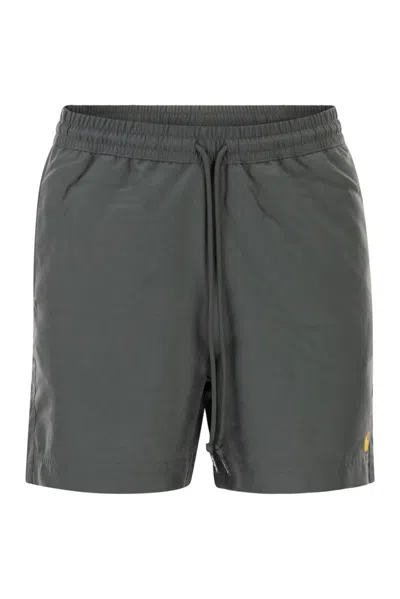 Carhartt Wip Beach Shorts With Logo In Multi